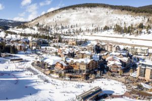 An aerial view of Copper Mountain Ski Resort.